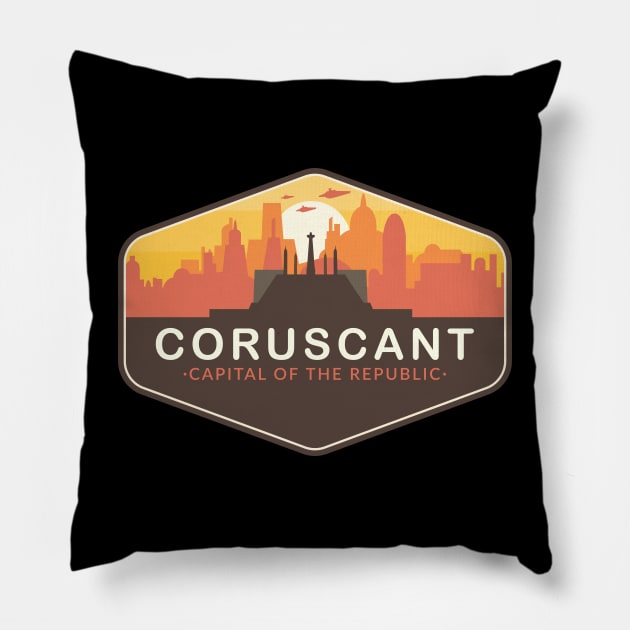 Coruscant capital of the republic Pillow by Space Club