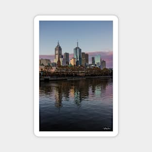 Melbourne Skyline from Southbank, Melbourne, Victoria, Australia. Magnet