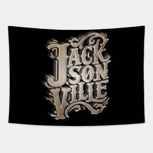 Jacksonville Florida Vintage Handlettering Tapestry