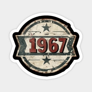 Vintage 1967 Birthday Gift Design Magnet