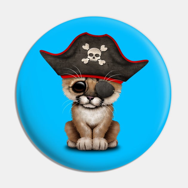 Cute Baby Cougar Cub Pirate Pin by jeffbartels