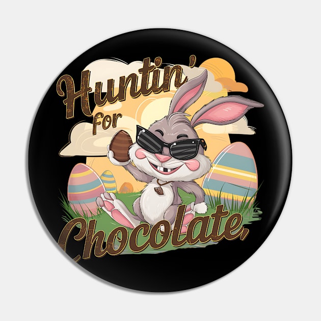 Chocolate Bunny Pin by NomiCrafts