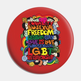 LGBT Couples Design - LGBT Equality Pin