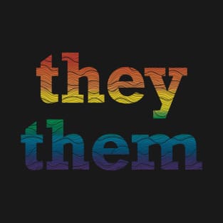 Rainbow They Them Waves T-Shirt