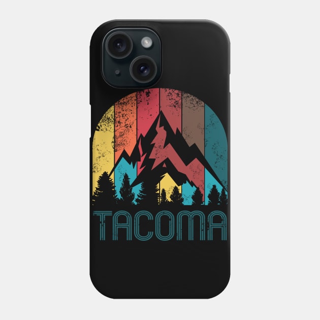 Retro City of Tacoma Shirt for Men Women and Kids Phone Case by HopeandHobby