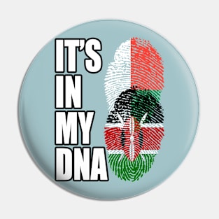 Malagasy And Kenyan Mix Heritage DNA Flag Pin