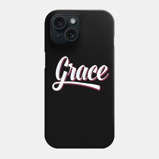 Christian Grace Typographic Design Phone Case by Creative Expression By Corine