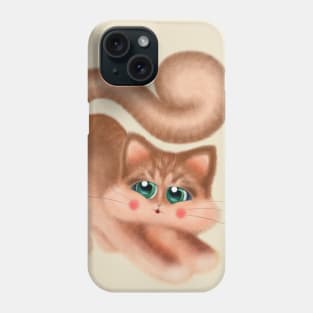 Red Hair Cat Stretching Phone Case