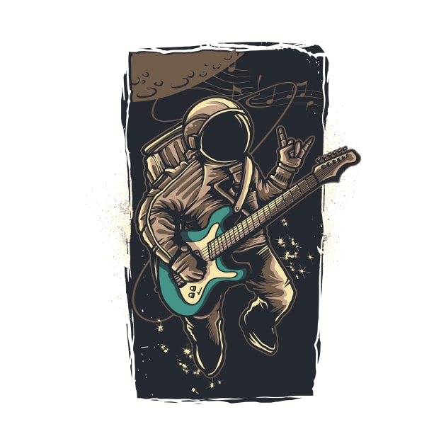 Astronaut with guitar by Shapwac12