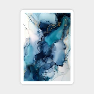 Behind the Ice - Abstract Alcohol Ink Art Magnet