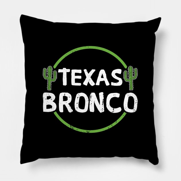 Texas Bronco Pillow by Mandegraph