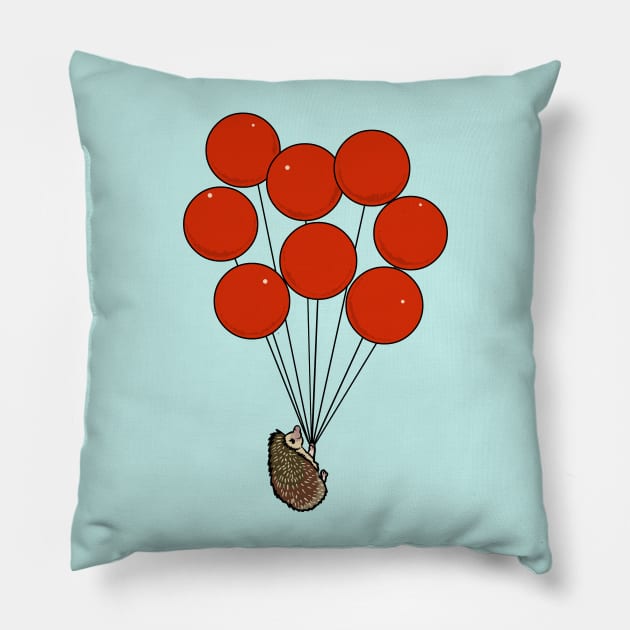 I Believe I Can Fly Hedgehog Pillow by huebucket