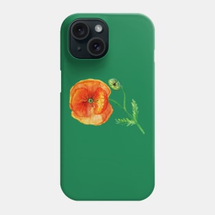 Poppy Flower in Red Phone Case