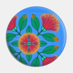 Pohutukawa Summer - blue sky Pin