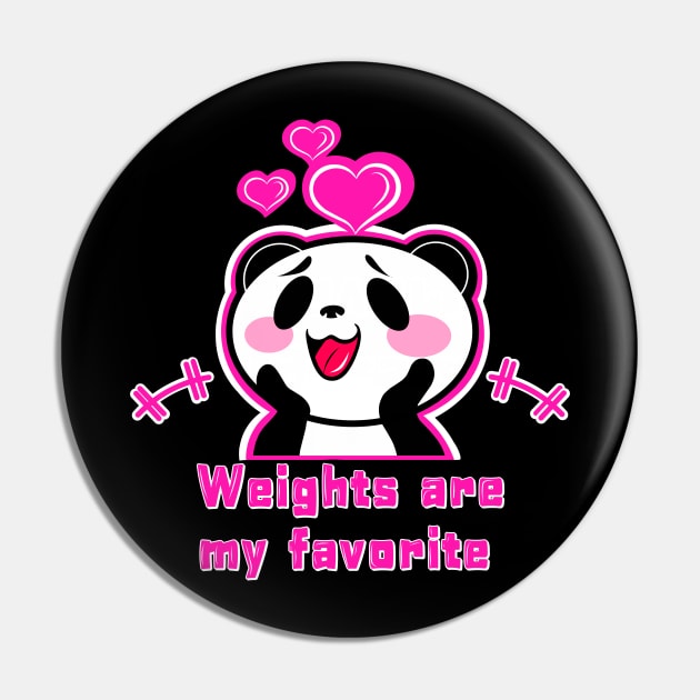 Panda Weights Pin by TimAddisonArt