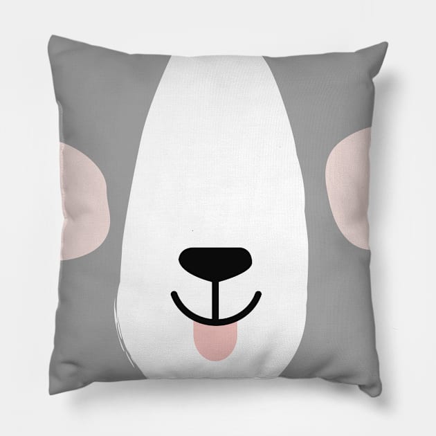 cute panda mask Pillow by ISFdraw