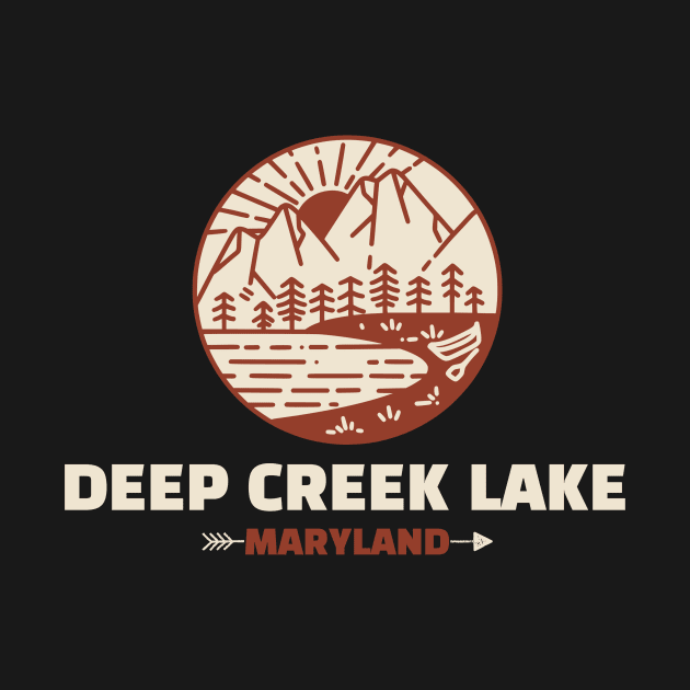 Retro Deep Creek Lake by Insert Place Here