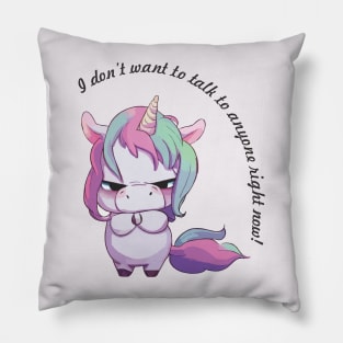 Grumpy Unicorn Pillow