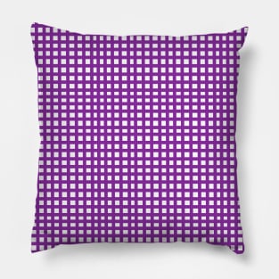 Purple mesh grid square lines pattern Pillow