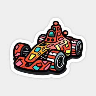 Racing Car illustration shirt Magnet