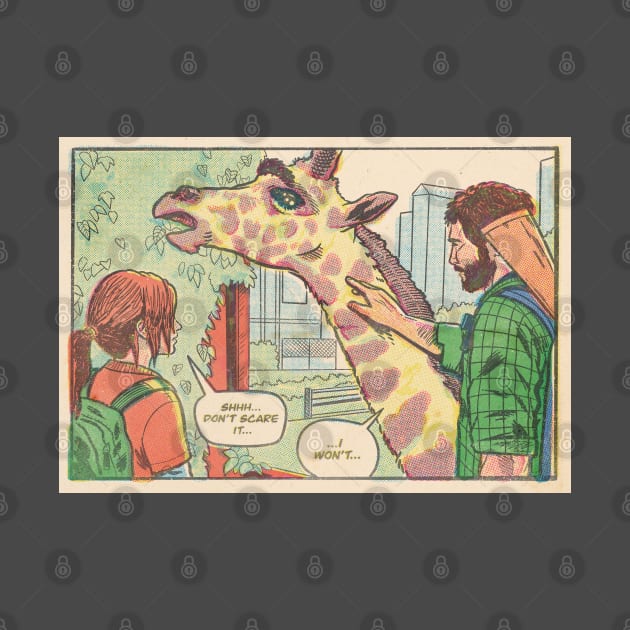 Giraffe scene TLOU comic book panel fan art by MarkScicluna