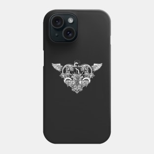 Gothic Love Black and White Phone Case