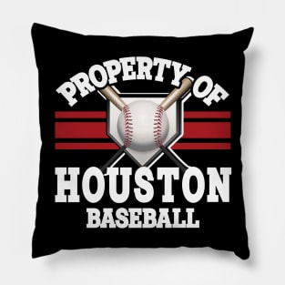 Proud Name Houston Graphic Property Vintage Baseball Pillow