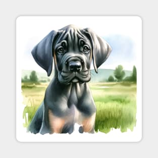 Watercolor Great Dane Puppies - Cute Puppy Magnet