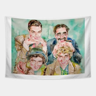 MARX BROTHERS watercolor portrait Tapestry