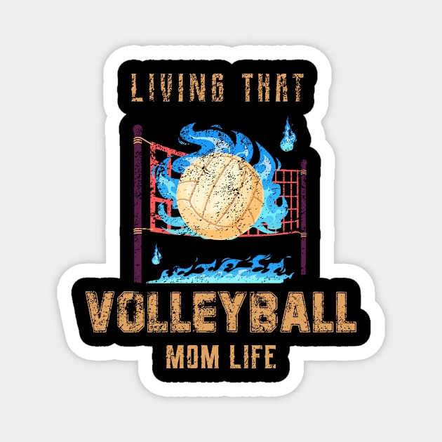 Living That Volleyball Mon Life Magnet by Quotes NK Tees