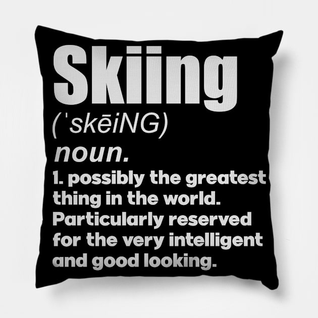 Skiing coach girl player gift Pillow by SerenityByAlex