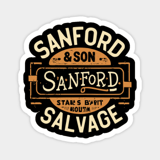 Sanford & Son Salvage Sign typography design Magnet