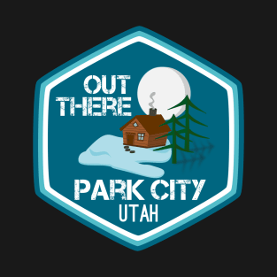 Out There Park City Cabin Blue T-Shirt