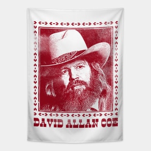 David Allan Coe / Retro Style Fan Design Tapestry