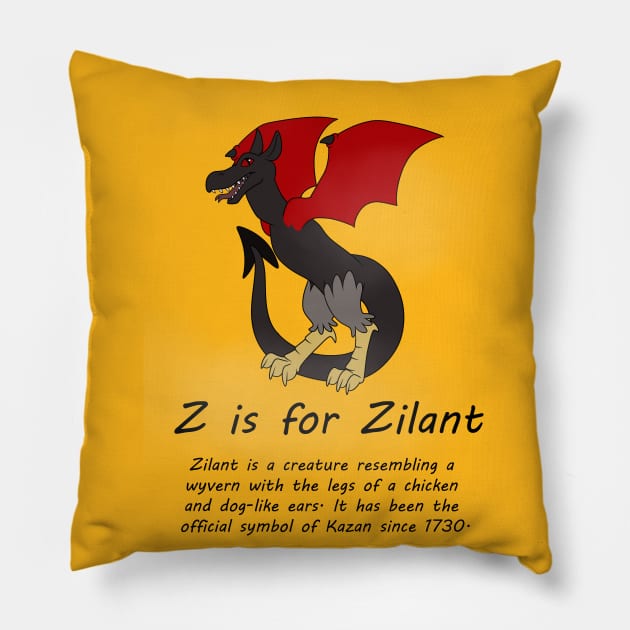 Zilant Pillow by possumtees