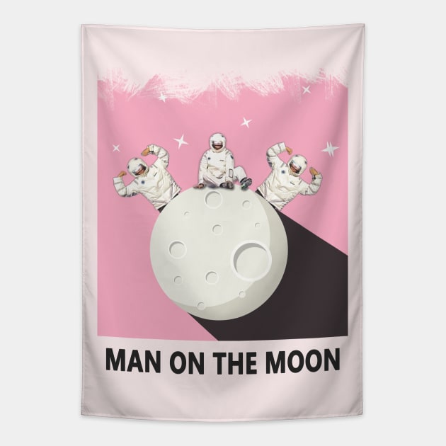 BTS Namjoon Man on the Moon Tapestry by jinnohana