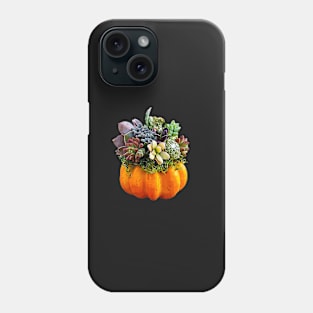 Succulent Halloween Pumpkin Plant Phone Case