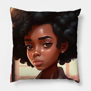 Strength Dignity and proud  Black Woman Afro pride Pillow