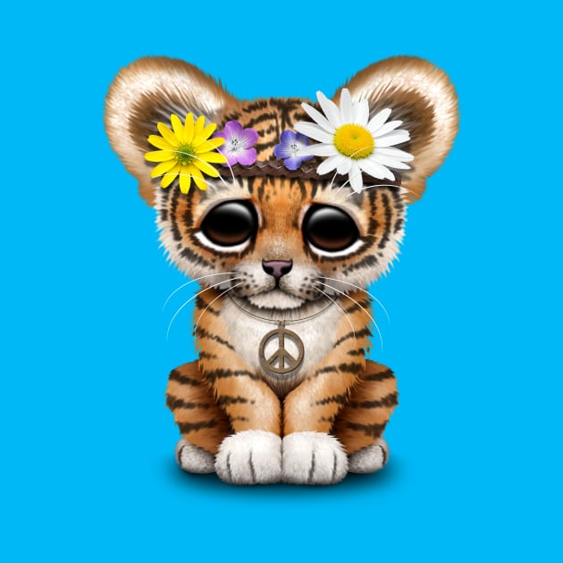 Cute Hippie Tiger Cub by jeffbartels