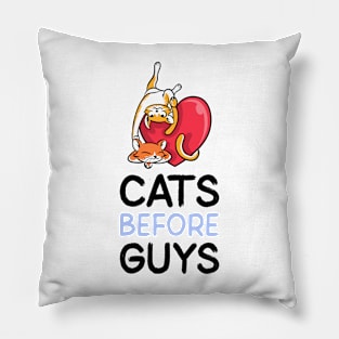 cats before guys Pillow