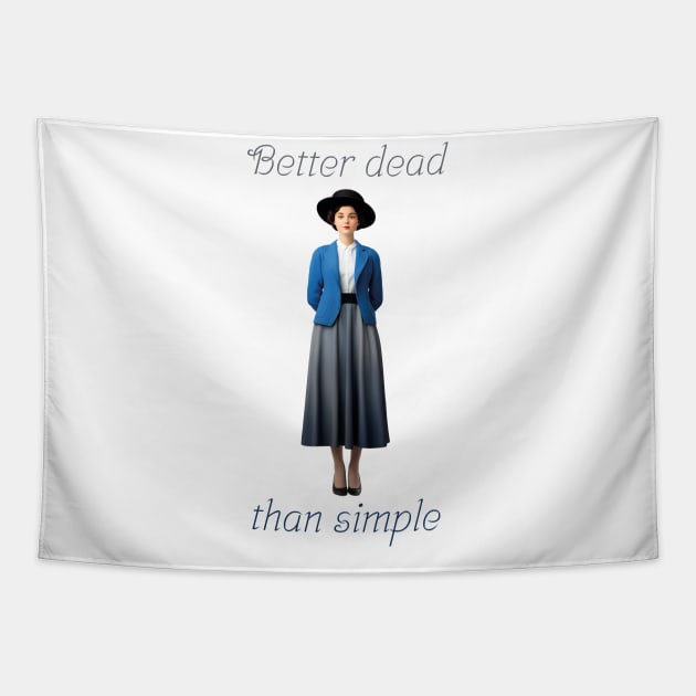 Better dead than simple girl retro vintage Tapestry by jjmpubli