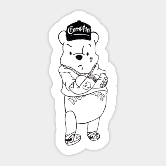 Gangster Pooh Bear Pooh Aufkleber Teepublic De