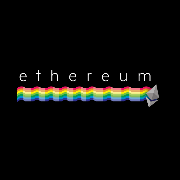 Ethereum rainbow with Ether logo in Premium Material by mangobanana