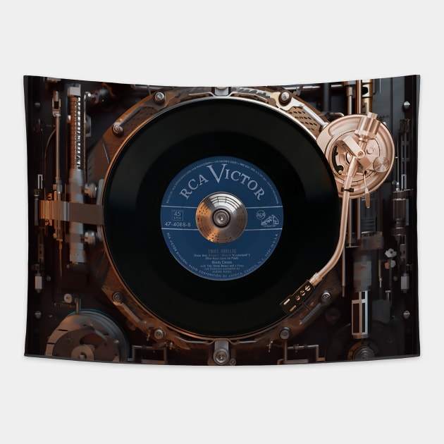 Turntable Retropunk Tapestry by DavidLoblaw