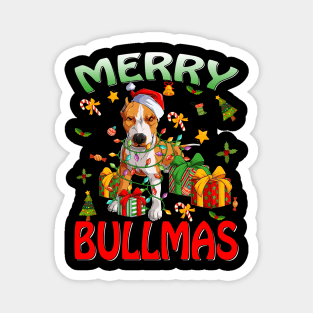 Merry Bullmas English Bulldog Ugly Christmas Dogs T-Shirt Magnet