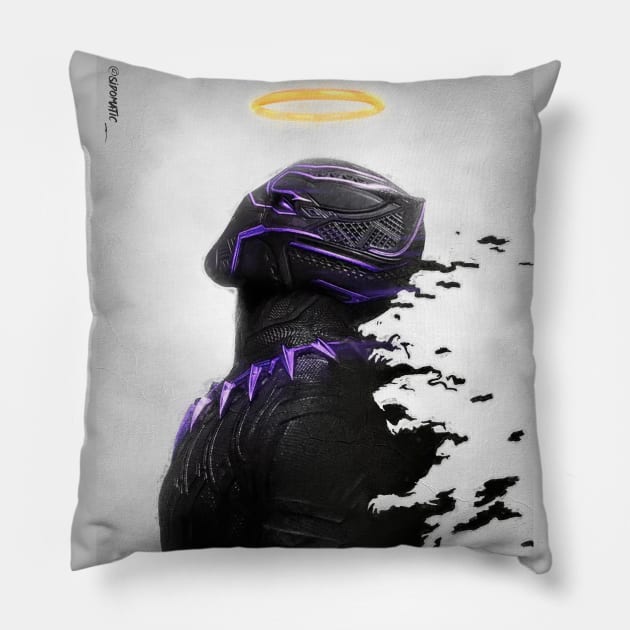 Black panther tribute 2 Pillow by sidomatic