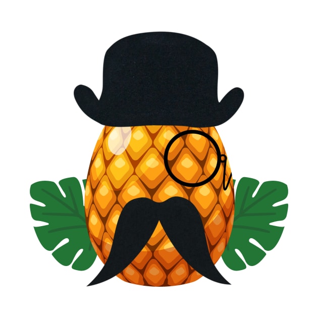 Funny Detective Pineapple by Genic