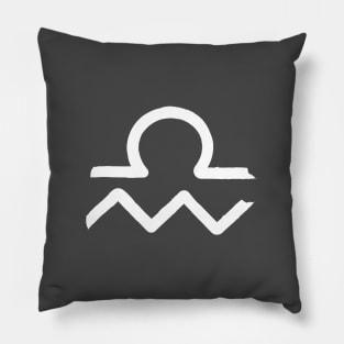 Libra and Aquarius Double Zodiac Horoscope Signs (White) Pillow