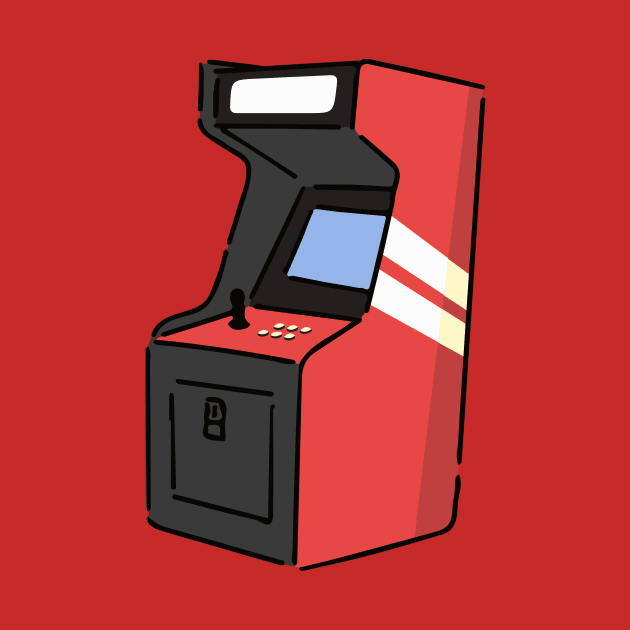 Retro Arcade Machine Drawing by SLAG_Creative