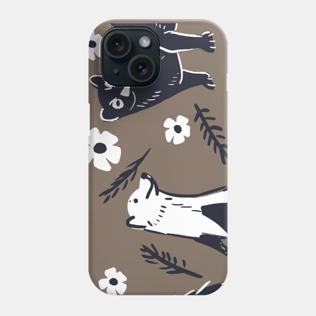 Fisher Martens Pattern in tobacco brown Phone Case by belettelepink